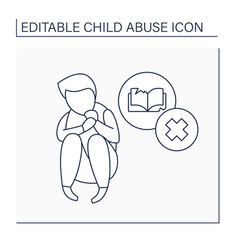 Educational Neglect Line Icon