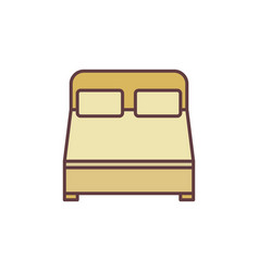 King Size Bed Concept Colored Icon