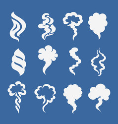 Cartoon smoke or fog set Royalty Free Vector Image