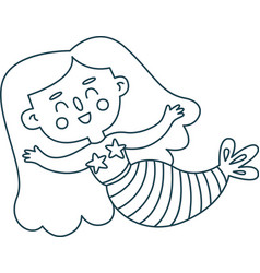 Happy Mermaid Doodle