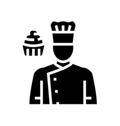 Pastry Chef Restaurant Glyph Icon