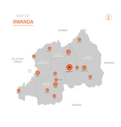 Rwanda Map With Administrative Divisions