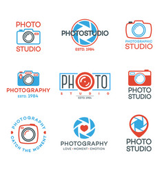 Set Of Photography Logo And Photo Studio Label