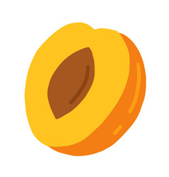 Slice Of Peach In Section Doodle