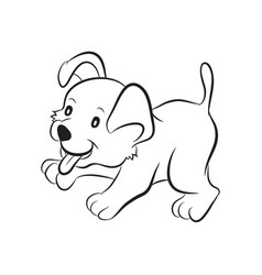 Black And White Cartoon Dog