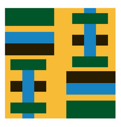 Geometric Stripe Kente Composition