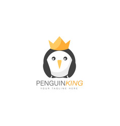 King Penguin Logo Design Icon