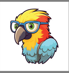 Parrot Cute Funny Cartoon Kawaii Clipart Colorful