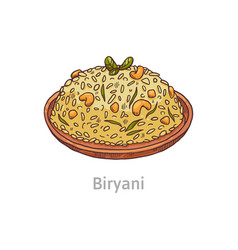 Famous Dish Biryani Bowl With Plov From Rice