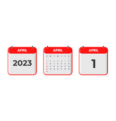 April 2023 Calendar Design 1st 2023