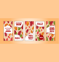 Autumn Sale Flyer Fall Leaf Elements