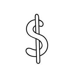 Cute Hand Drawn Sign Of Dollar In Clipart Style