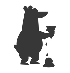 Polar Bear Holding Melted Ice Cream Icon