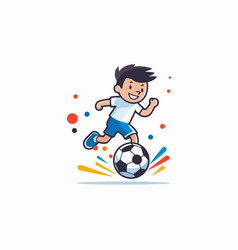 Soccer Player Logo Design Template Happy Boy