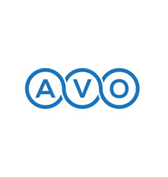 Avo Letter Logo Design On White Background