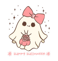 Cute And Cheeky Pink Halloween Ghost Girl