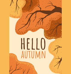 Hello Autumn Scene With Trees And Bushes