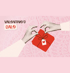 Vintage Banner For Valentine S Day Sale Halftone