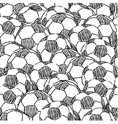 A Lot Soccer Balls Scribbled Background