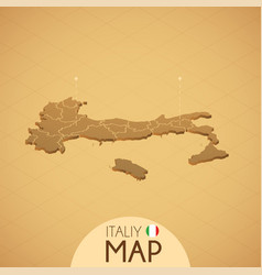 Country Italy Map Old Style