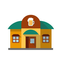 Alehouse Beerhouse Flat Design Long Shadow Color