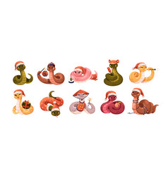 Cute Funny Snakes Set Chinese 2025 New Year