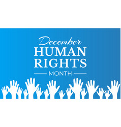 December Human Rights Month Blue Background