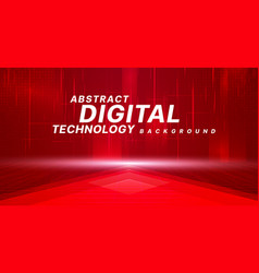 Digital Technology Futuristic Metaverse Red Tech