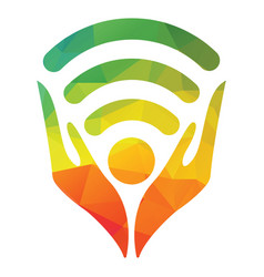 Hand Wifi Logo Design