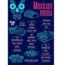 Menu Mexican Restaurant Template Placemat