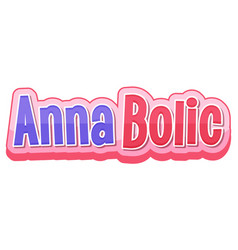 Anna Bolic Logo Text Design