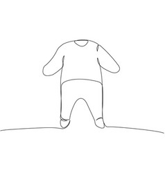 Baby Warm Suit One Line Art Continuous Line