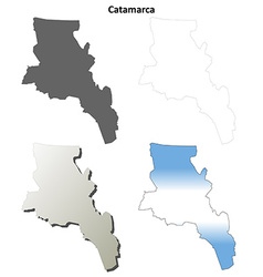 Catamarca Blank Outline Map Set