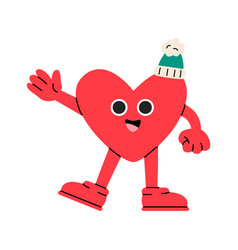 Cute Christmas Heart Character