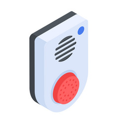 Fire Alarm Sensor Trendy Isometric Icon