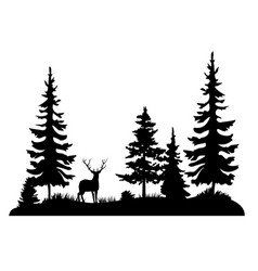 Deer And Trees