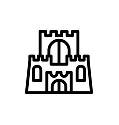 Royal Castle Icon In Trendy Line Style Design