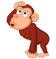 Chimpanzee Cartoon Thinking