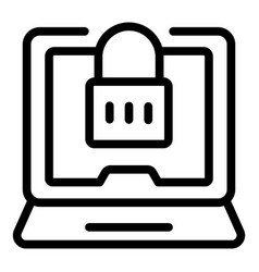 Laptop Online Share Icon Outline Access