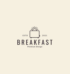 Toaster With Sunrise Line Logo Design Icon Symbol