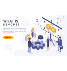 What Is Devops Landing Page Isometric