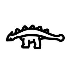 Ankylosaurus Dinosaur Animal Line Icon