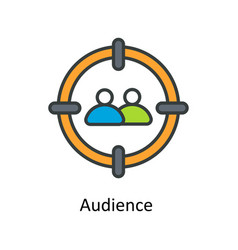 Audience Fill Outline Icons Simple Stock