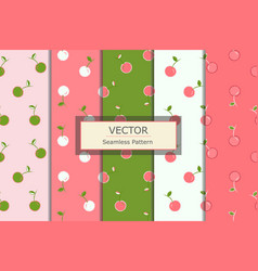 Cherry Fruit Pink Pastel Pattern Set