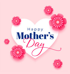 Happy Mothers Day Hearts And Flowers Lovely