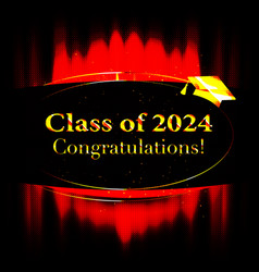 Lettering Class Of 2024 For Greeting Invitation