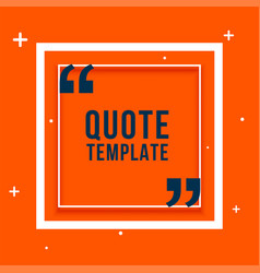 Quote Message Frame In Orange Background