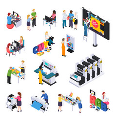 Advertising Agency Isometric Elements