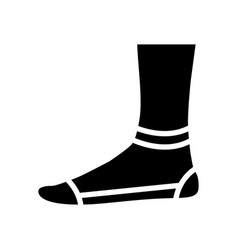 Low Cut Sock Glyph Icon Isolated