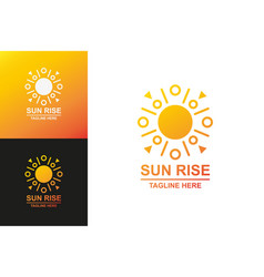 Sun Rise Logo Set Gradient Style